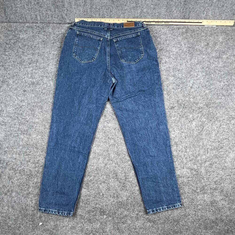 Lee Jeans Womens Size 14 M Blue Tapered Leg Vintage Denim Classic 5 Pocket